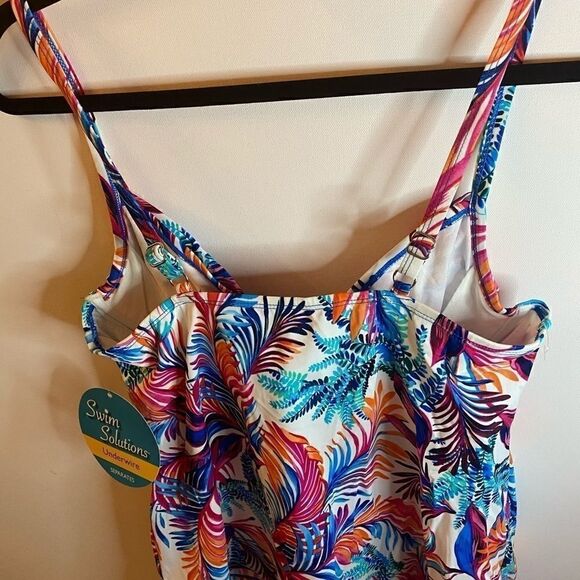 🎀Swim solutions  palm print Tankini swim top - Picture 5 of 7